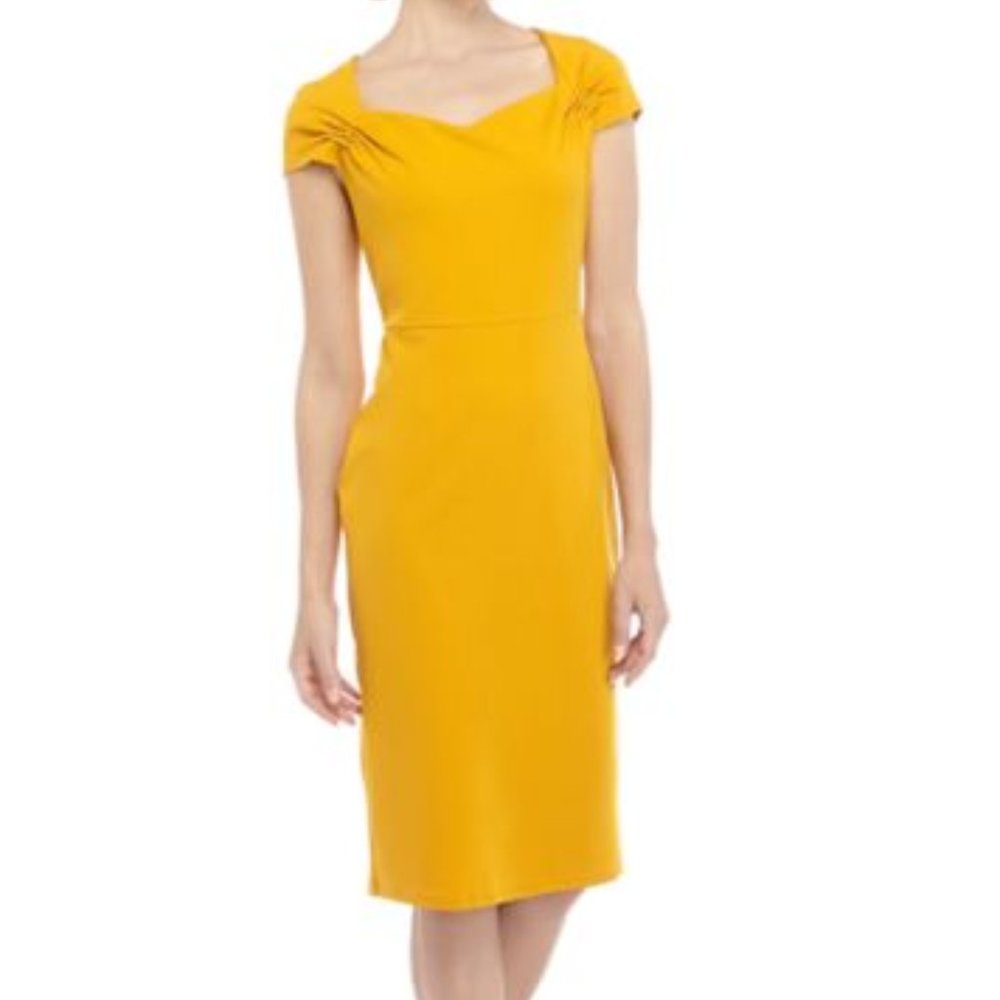 CHEZTU Women's Cap Sleeve Scuba Sheath Dress SZ 8
